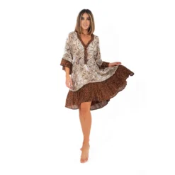 Robe Courte Manches 3/4, Diana, David DB23-085 -Le Charme Intime robe courte manches 3 4 diana david db23 085 2