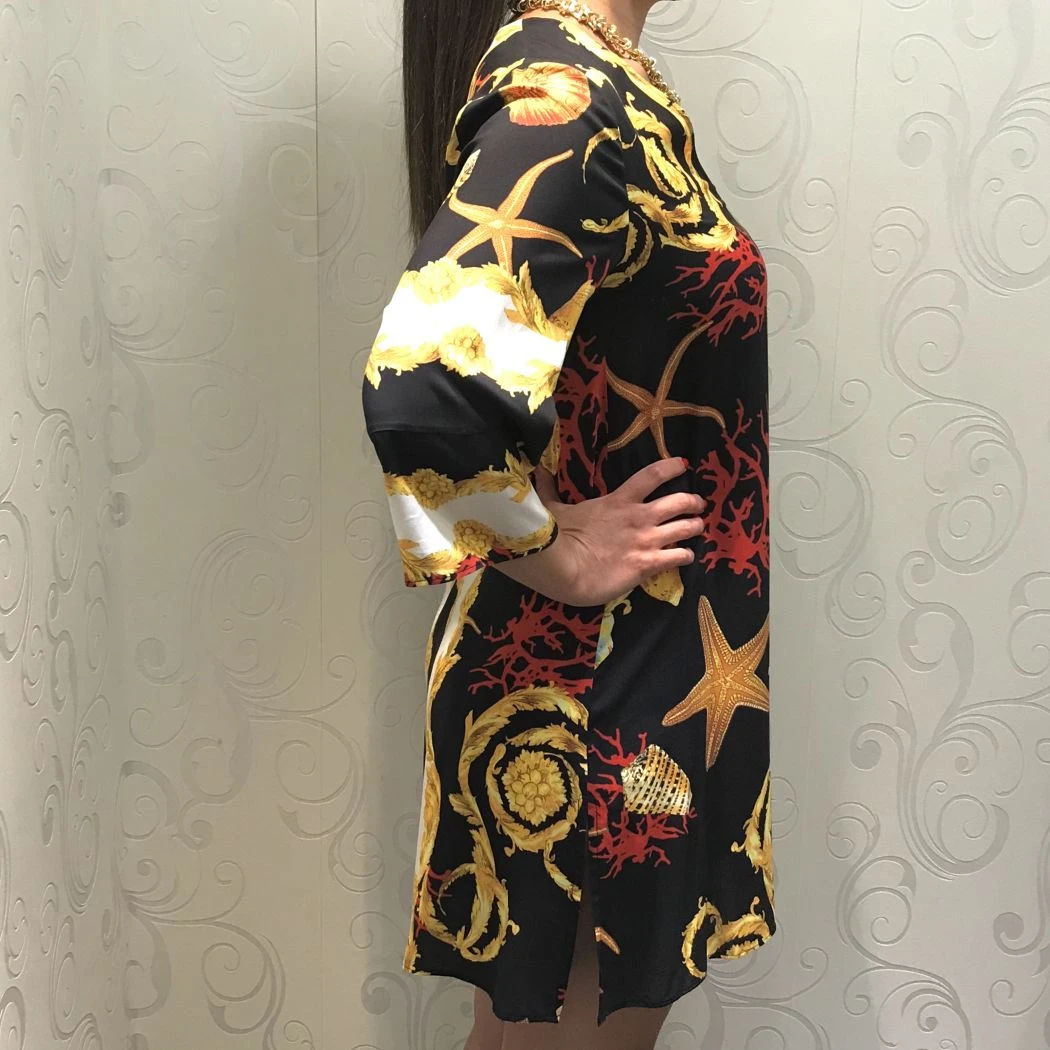 Robe Courte Manches Longues, Chiara Fiorini CF0745-11 4 Robe Courte Manches Longues, Chiara Fiorini CF0745-11 – Image 4