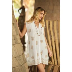 Robe Courte Sans Manches, Erika, David DB23-014