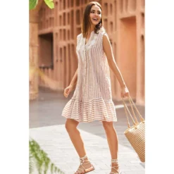 Robe Courte Sans Manches, Erika, David DB23-016