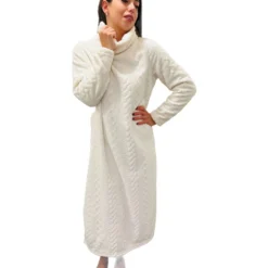 Robe D'Intérieur Polaire, Elaine, Peignora 13H22032-ECRU 6 Robe D'Intérieur Polaire, Elaine, Peignora 13H22032-ECRU -Le Charme Intime robe d interieur polaire elaine peignora 13h22032 ecru 2