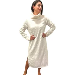 Robe D'Intérieur Polaire, Elaine, Peignora 13H22032-ECRU