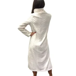 Robe D'Intérieur Polaire, Elaine, Peignora 13H22032-ECRU 7 Robe D'Intérieur Polaire, Elaine, Peignora 13H22032-ECRU -Le Charme Intime robe d interieur polaire elaine peignora 13h22032 ecru 3