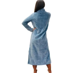 Robe D'Intérieur Polaire, Elaine, Peignora 13H22032-GLACIER -Le Charme Intime robe d interieur polaire elaine peignora 13h22032 glacier 2