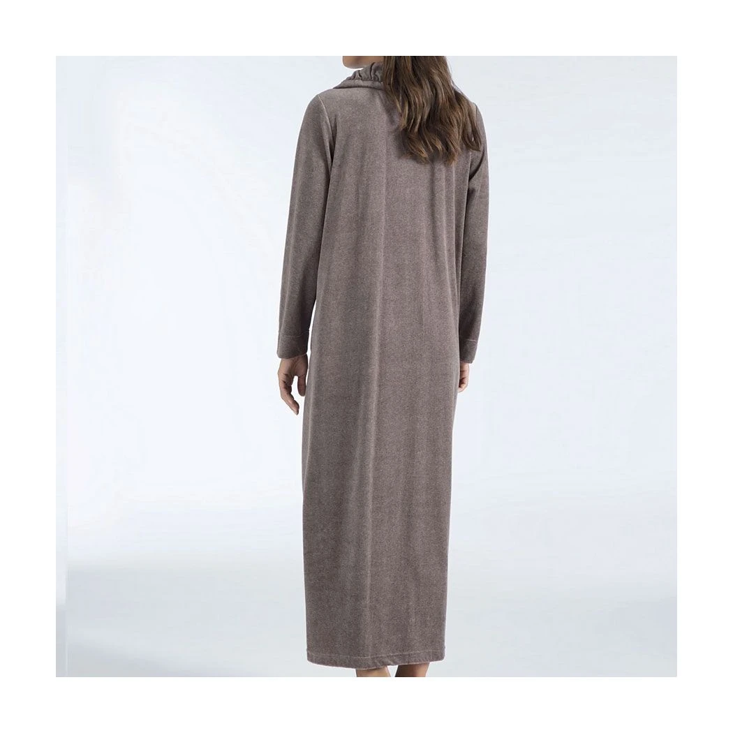 Robe D'Interieure Longue 130cm Velours Zippée, Navona, Taubert 192891-314-8652 2 Robe D'Interieure Longue 130cm Velours Zippée, Navona, Taubert 192891-314-8652 – Image 2