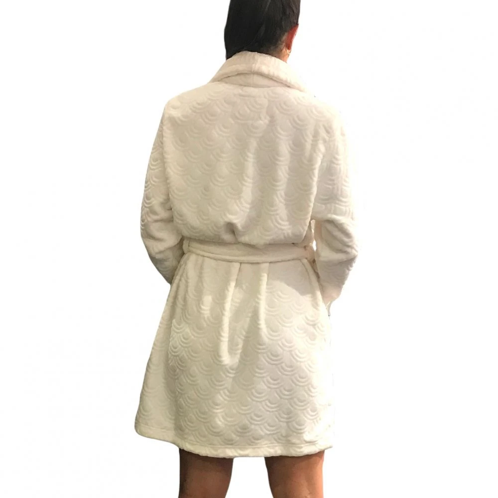 Robe De Chambre Croisée Courte Longueur 90 Cm, Tokyo, Taubert 212396-144 1020 Crème 2 Robe De Chambre Croisée Courte Longueur 90 Cm, Tokyo, Taubert 212396-144 1020 Crème – Image 2