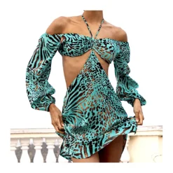 Robe De Plage Courte, Animale, Luli Fama L732J86-035