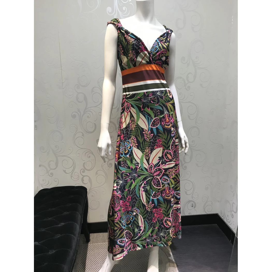 Robe Longue Bretelles, Hibiscus, Pierre Mantoux 20PE8175-9542 1 Robe Longue Bretelles, Hibiscus, Pierre Mantoux 20PE8175-9542