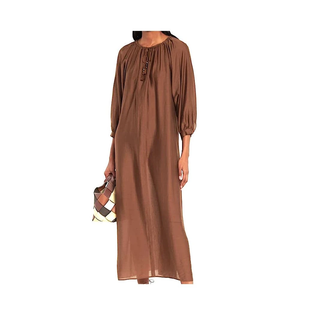 Robe Longue Légère Manches Longues, Armenia, Max Mara ARMENIA-007 1 Robe Longue Légère Manches Longues, Armenia, Max Mara ARMENIA-007