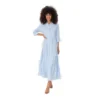 Robe Longue Manches Longues, Ana, Iconique IC23-049-BLEU