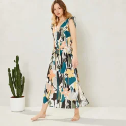 Robe Longue, Rayol, Laurence Tavernier 2211251-PALME -Le Charme Intime robe longue rayol laurence tavernier 2211251 palme 4