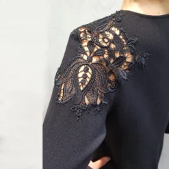 Robe Manches Longues, Raffaela D'Angelo RD9ABF154-NRO -Le Charme Intime robe manches longues raffaela d angelo rd9abf154 nro 2