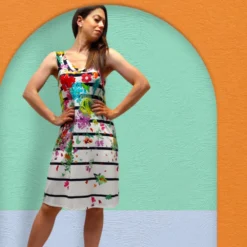 Robe Sans Manches, Morea , Barandi MOREA-1-BLANC