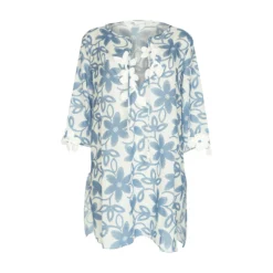 Robe-Tunique Manches 3/4 Voile De Coton, Marybloom 165 -Le Charme Intime robe tunique manches 3 4 voile de coton marybloom 165 2